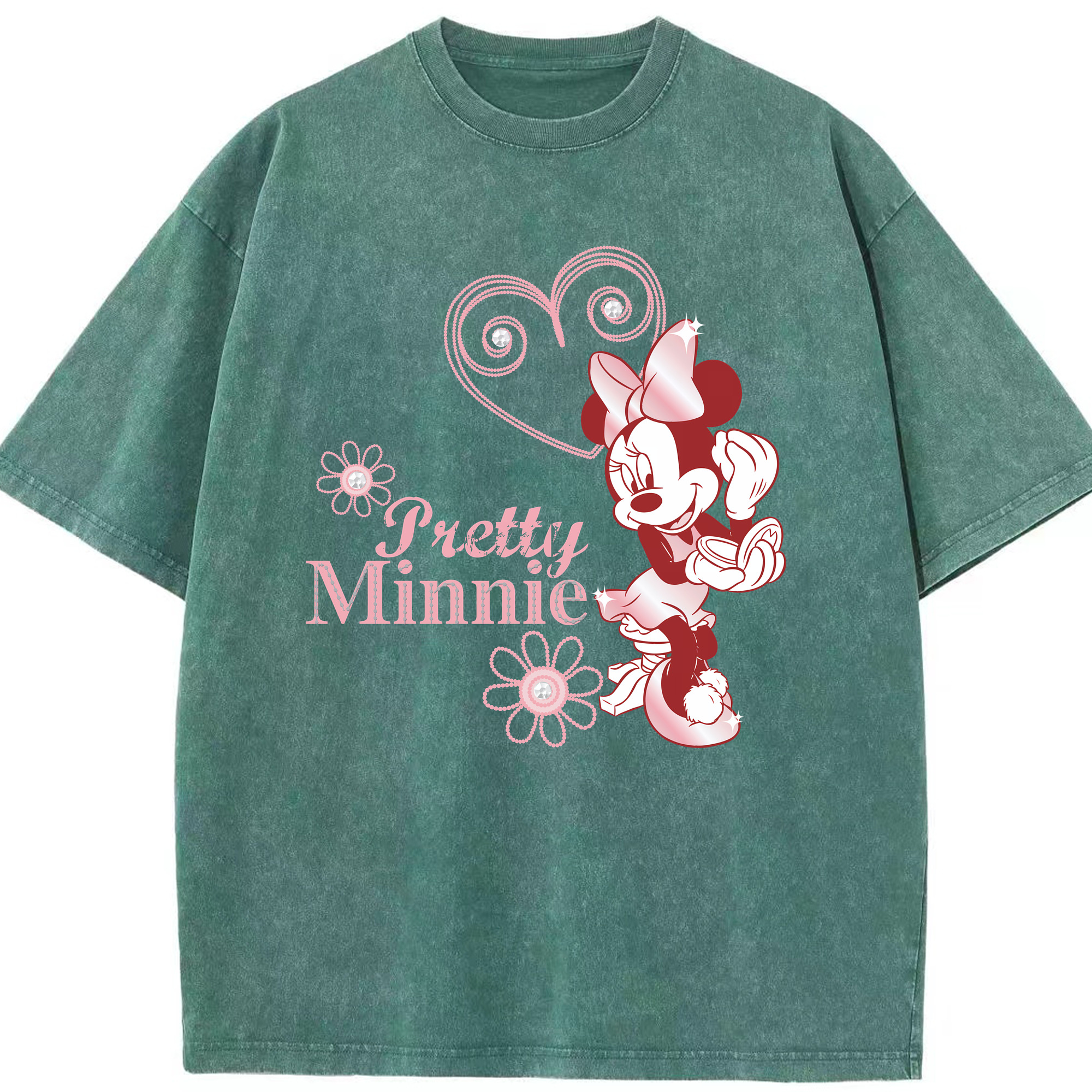 （画像用） ミッキーマウス Mickey Mouse 綿100% ヴィンテージ風 半袖Tシャツ（フロントプリント）